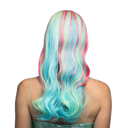 Feestbazaar Pruik Nixie UV Fantasy