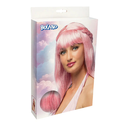 Feestbazaar Pruik Pink Magical Sweety