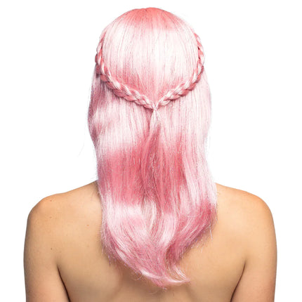 Feestbazaar Pruik Pink Magical Sweety