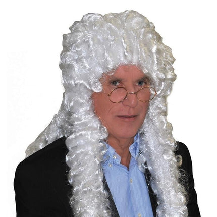 Feestbazaar Pruik Rechter wit