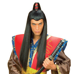 Feestbazaar Pruik Samurai lang