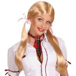 Feestbazaar Pruik schoolmeisje blond