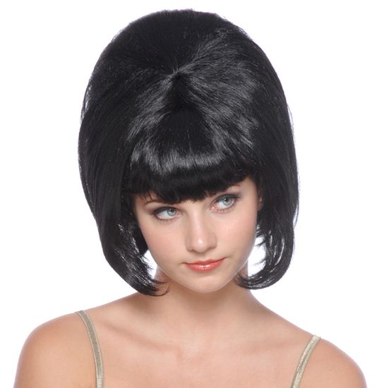 Feestbazaar Pruik sixties zwart