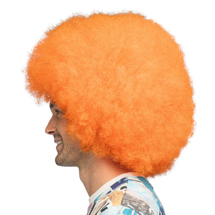 Feestbazaar Pruik Sugar Neon Oranje