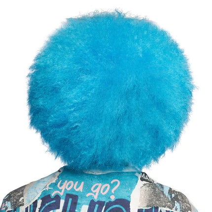 Feestbazaar Pruik Sugar Neonblauw