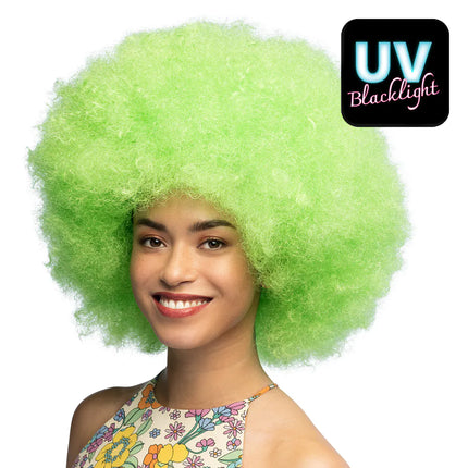 Feestbazaar Pruik Sugar Neongroen