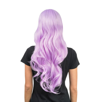 Feestbazaar Pruik Wavy Lila (66cm)