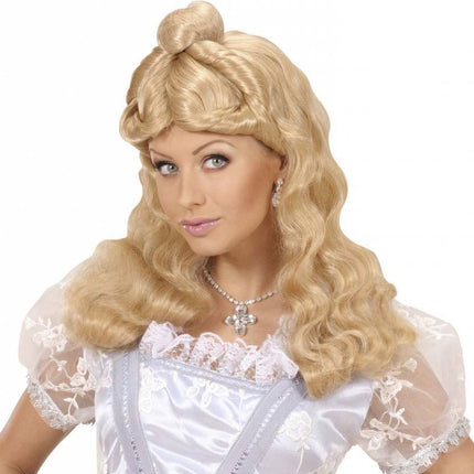 Feestbazaar Pruik Western Belle blond