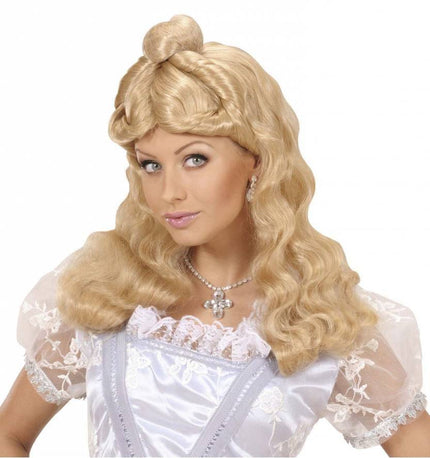 Feestbazaar Pruik Western Belle blond