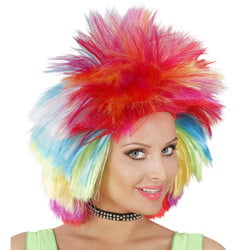 Feestbazaar Punk pruik multikleuren