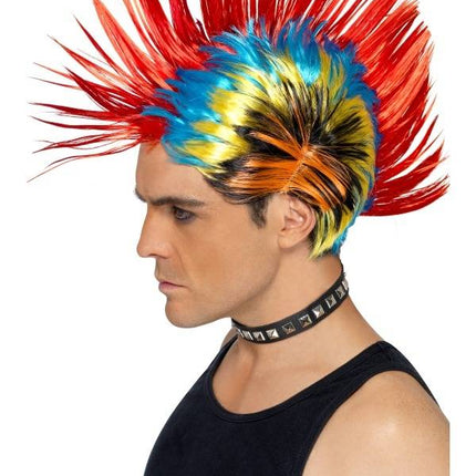 Feestbazaar Punk pruik Rocker 80's
