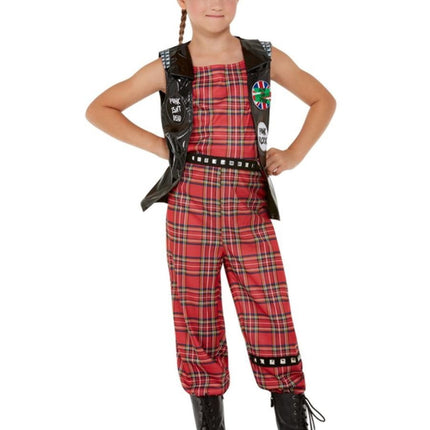 Feestbazaar Punk Rocker Kostuum Meisje Tartan