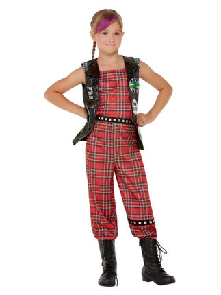 Feestbazaar Punk Rocker Kostuum Meisje Tartan