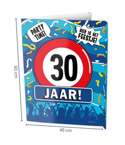 Feestbazaar Raambord 30 Jaar Verjaardag (60x45cm)