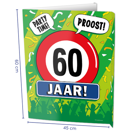Feestbazaar Raambord 60 Jaar Verjaardag (60x45cm)