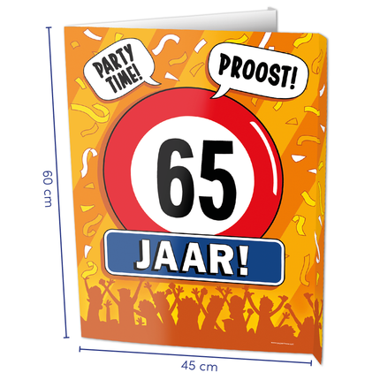 Feestbazaar Raambord 65 Jaar Verjaardag (60x45cm)
