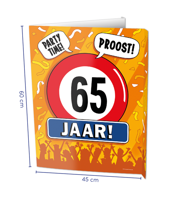 Feestbazaar Raambord 65 Jaar Verjaardag (60x45cm)