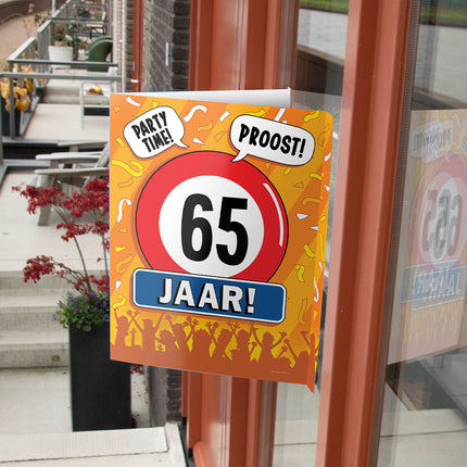 Feestbazaar Raambord 65 Jaar Verjaardag (60x45cm)