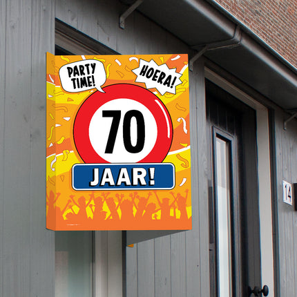 Feestbazaar Raambord 70 Jaar Verjaardag (60x45cm)