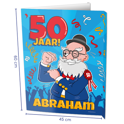 Feestbazaar Raambord Abraham 50 Jaar Verjaardag (60x45cm)