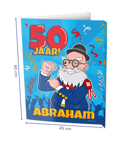 Feestbazaar Raambord Abraham 50 Jaar Verjaardag (60x45cm)