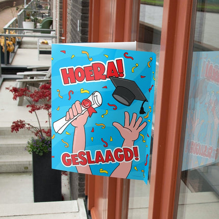 Feestbazaar Raambord Hoera Geslaagd (60x45cm)