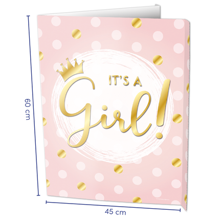 Feestbazaar Raambord It's A Girl! (60x45cm)