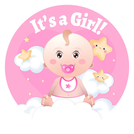 Feestbazaar Raamdecoratie It's a Girl Baby