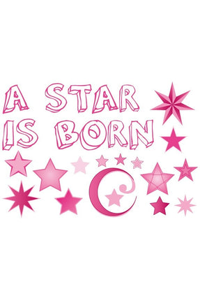Feestbazaar Raamsticker geboorte a star is born roze meisjes