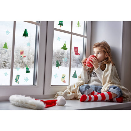 Feestbazaar Raamstickers Kerst Winter Holly Jolly (20st)