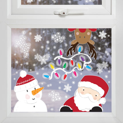 Feestbazaar Raamstickers Kerstfiguren