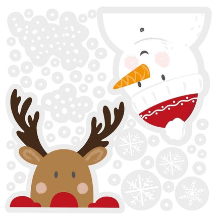 Feestbazaar Raamstickers Kerstfiguren