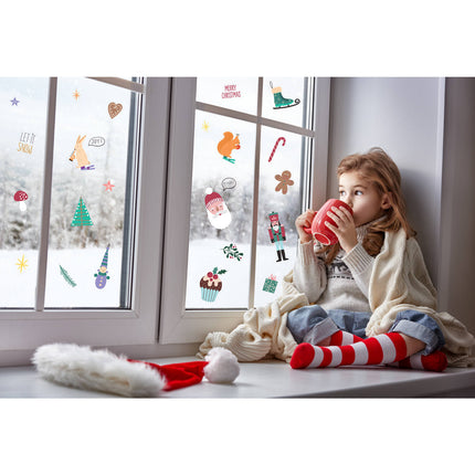 Feestbazaar Raamstickers Kerstsymbolen Holly Jolly (27st)