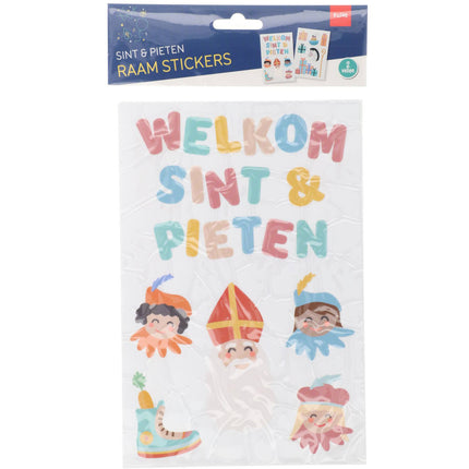 Feestbazaar Raamstickers 'Welkom Sint & Pieten' (13st)