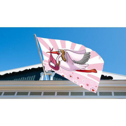 Feestbazaar Raamvlag Geboorte Meisje - 60x90cm