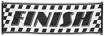 Feestbazaar Race Finish Vlag 74x220cm