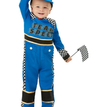 Feestbazaar Race Kostuum Peuter Blauw