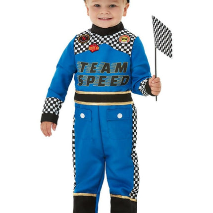 Feestbazaar Race Kostuum Peuter Blauw