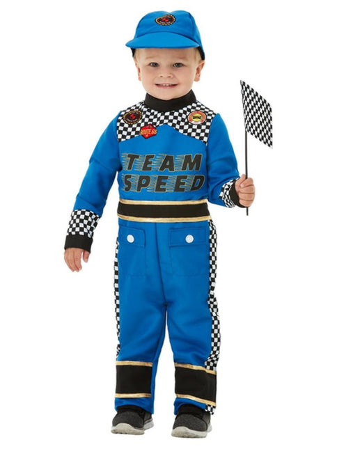 Feestbazaar Race Kostuum Peuter Blauw