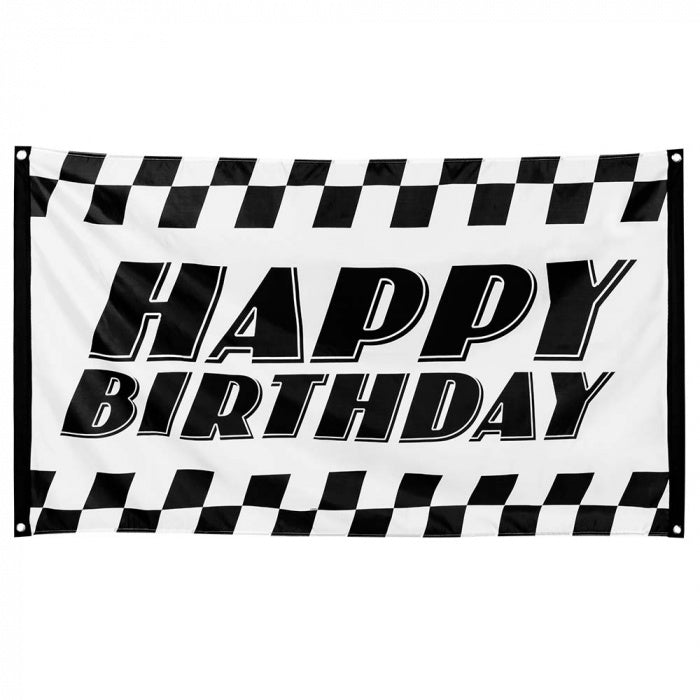 Feestbazaar Race Vlag Happy Birthday (90x150cm)