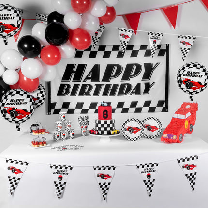 Feestbazaar Race Vlag Happy Birthday (90x150cm)