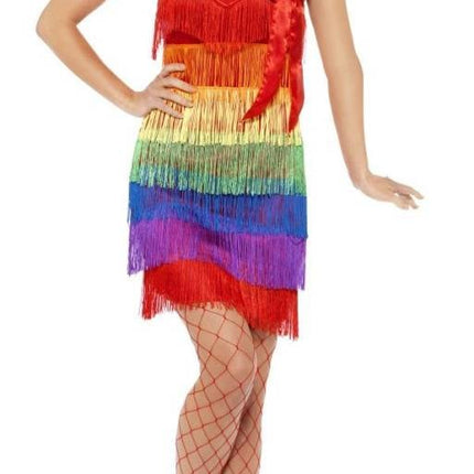 Feestbazaar Rainbow flapper 20's kostuum