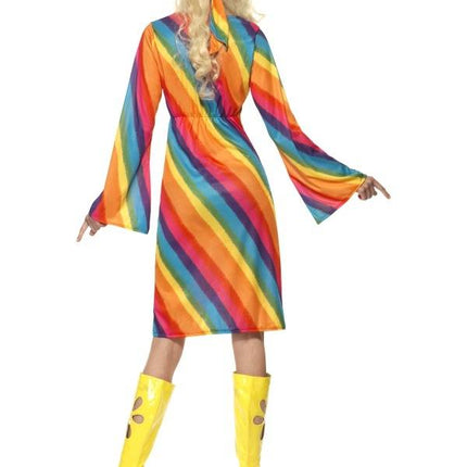 Feestbazaar Rainbow hippie kostuum dame