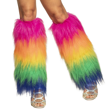 Feestbazaar Rainbow Pluche Beenwarmers