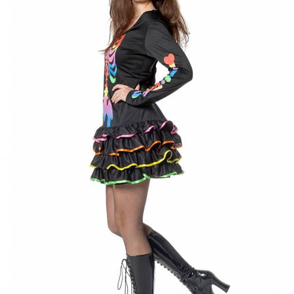 Feestbazaar Rainbow skelettenjurk