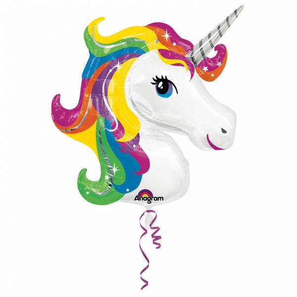 Feestbazaar Rainbow Unicorn Folie Ballon 83 x 73cm