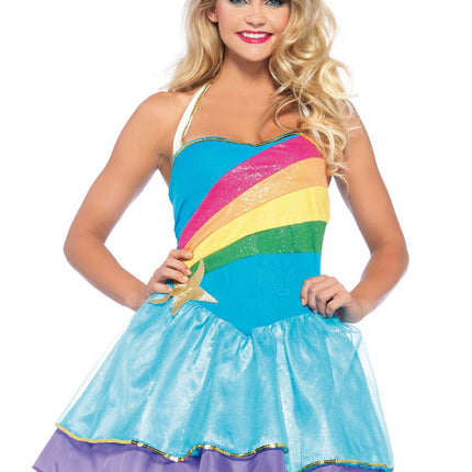 Feestbazaar Rainbow Unicorn Kostuum Dames