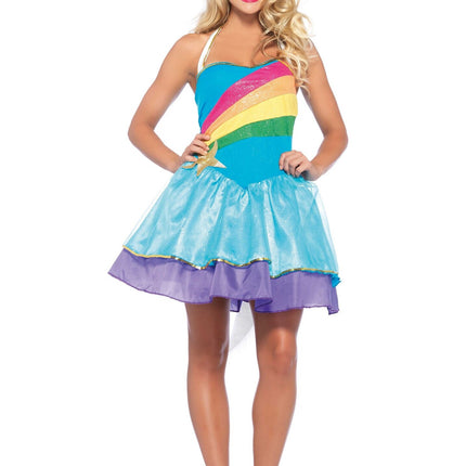 Feestbazaar Rainbow Unicorn Kostuum Dames