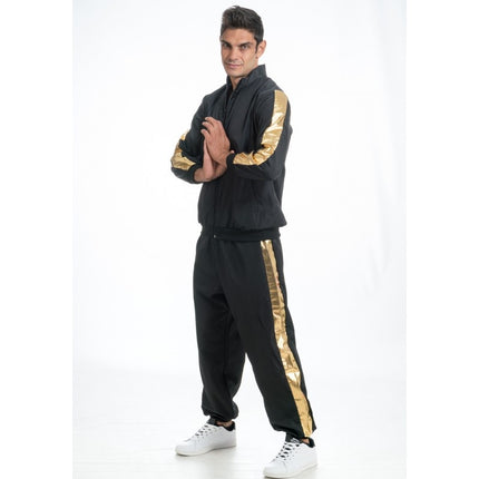 Feestbazaar Rapper Outfit Zwart/Goud Volwassenen 2-Delig