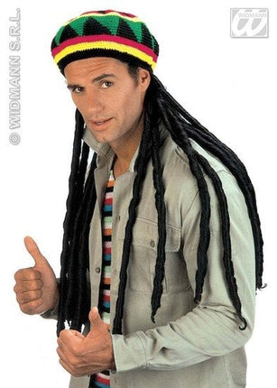 Feestbazaar Rastamuts met extra lange dreadlocks